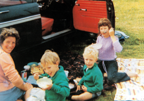 De gauche à droite: Anne, Robson, David et Dawn