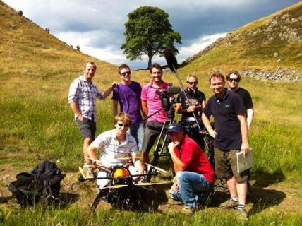 Robson et l&lsquo;équipe de tournage (09/10/13)